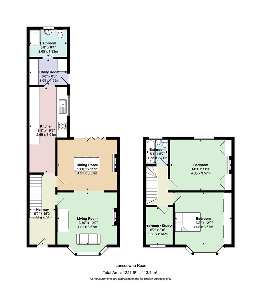 Floorplan for Lansdowne Road, Canton, Cardiff